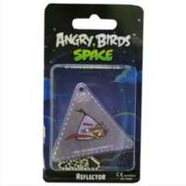 Светоотражающая подвеска Angry Birds треугольник (фиолетовая)