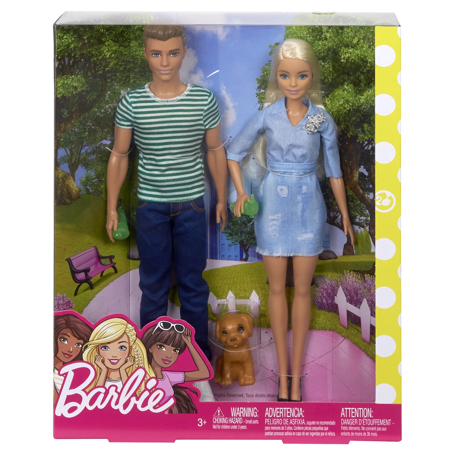 Игровой набор Кен и Барби на прогулке со щенком Barbie (Mattel) купить в  интернет-магазине Ласточка