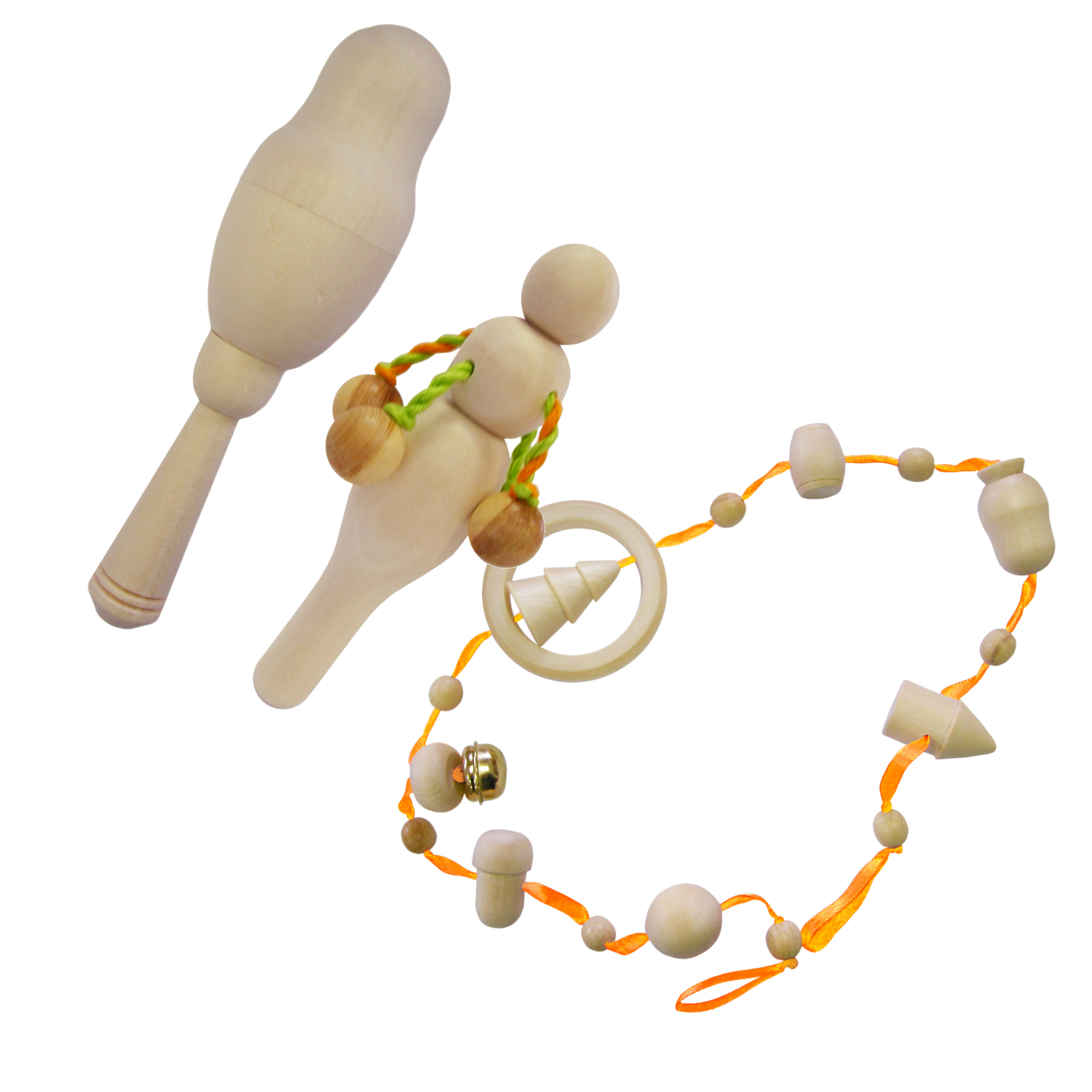 Подарочный набор погремушек "Неокрашенный" V0412