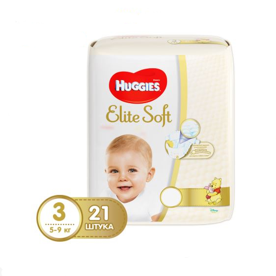 Подгузники Huggies Elite Soft 3 (5-9 кг) - 21 шт