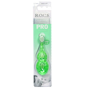Зубная щетка Rocs Pro Baby для детей от 0 до 3 лет