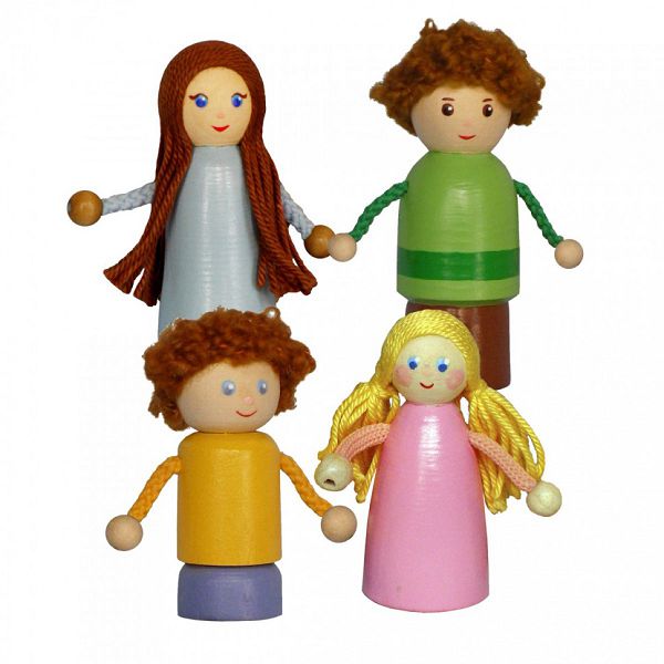 Набор пальчиковых игрушек "Семья 4 человека"