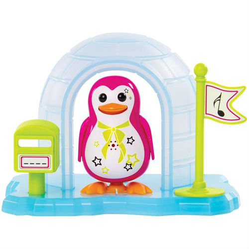 Интерактивная игрушка Пингвин в домике Розовый