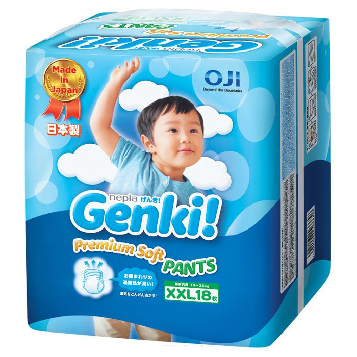 Детские трусики Genki Premium Soft 13-25 кг (XXL) - 18 шт