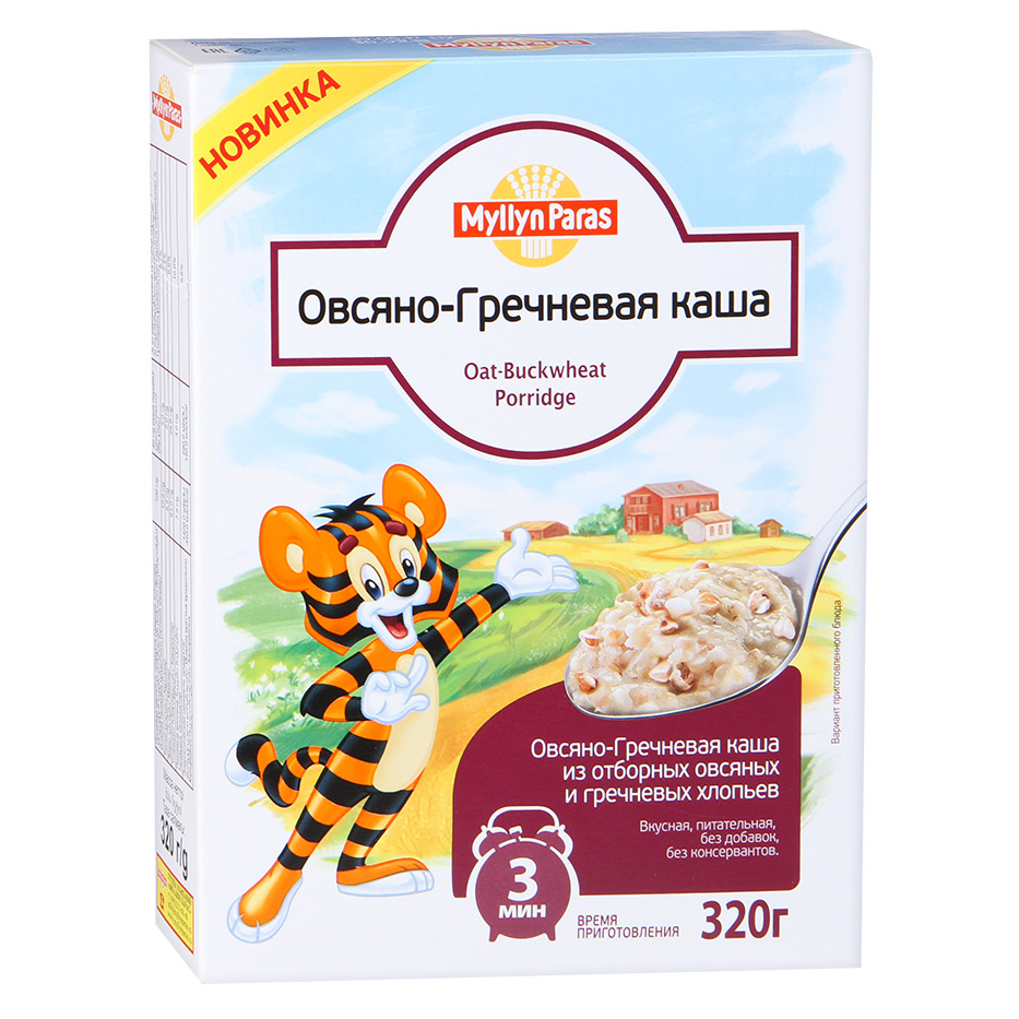 Каша безмолочная овсяно-гречневая с 12 месяцев - 320 г Myllyn Paras купить  в интернет-магазине Ласточка